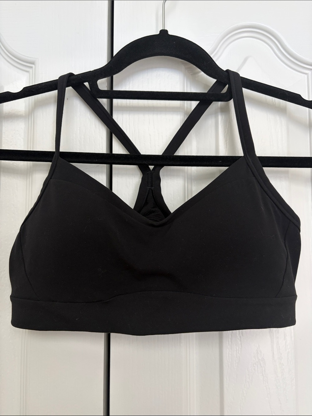 Athleta Y Racerback Black Low Impact Sports Bra Bralette S
